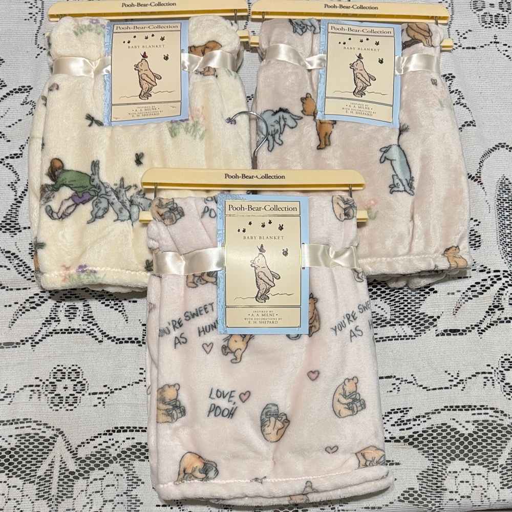 Pooh Bear Collection Baby Blankets Classic Pooh & Friends Eeyore Piglet Rabbit